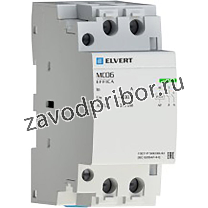 Elvert Модульный контактор MC06 2Р 63А 2НО 400/230B ELVERT MC06220-63