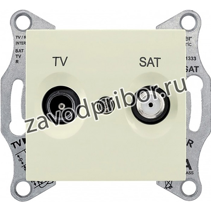 Schneider Electric Sedna Беж Розетка TV/SAT проходная 8dB