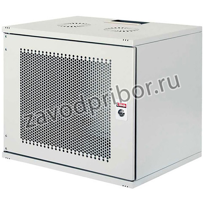 Шкаф коммутационный Lande NetBox Soho (LN-SH09U5440-LG-F0-3) настенный 9U 540x400мм пер.дв.перфор. задн.дв.стал.лист несъемн.бок.пан. направ