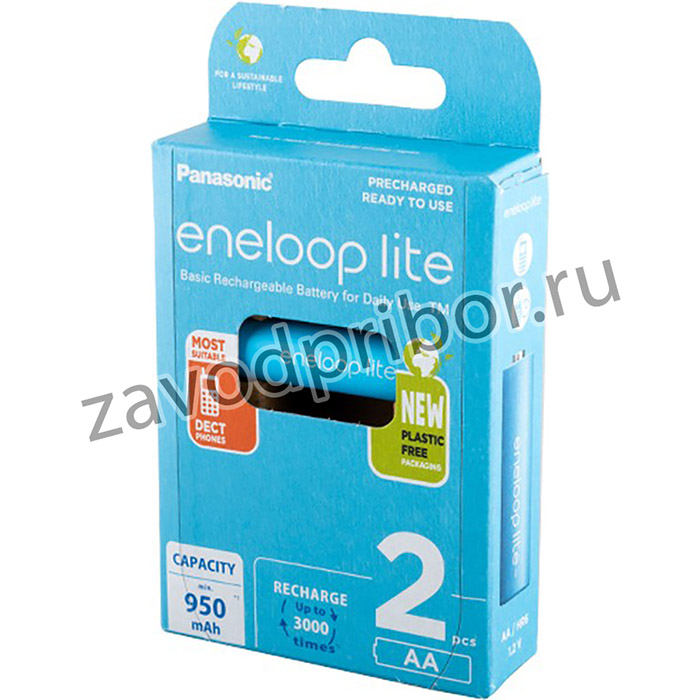 Panasonic eneloop lite BK-3LCCE/2BE 950мАч AA BL2, Аккумулятор