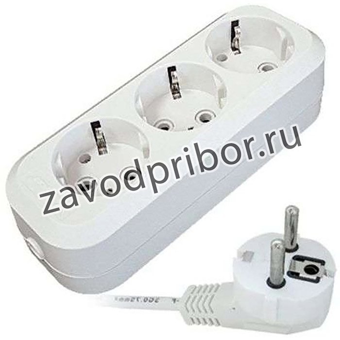 Удлинитель 3х2м с заземл. 16А IP20 Е-303 ПВС 3х1 АБС-пластик UNIVersal 9631976