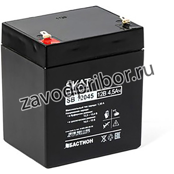 SKAT SB 12045 АКБ свинцово-кислотная тип AGM 12V 4,5Ач Iзар.1,35А, ножевые клеммы