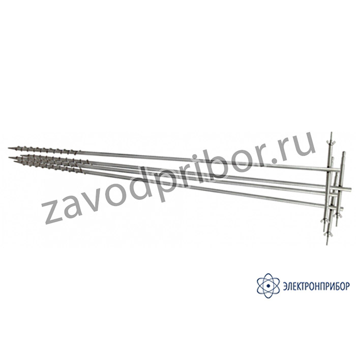 РАПМ.305177.002 — комплект штырей заземления винтовых из нержавеющей стали, длина 1 м, с сумкой, 4 шт