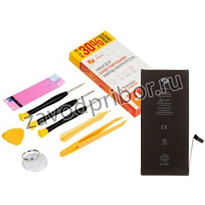 (iPhone 7 Plus) аккумулятор в наборе ZeepDeep для iPhone 7 plus +17% повышенной емкости: батарея 3400 mAh, набор инструментов, монтажные сти