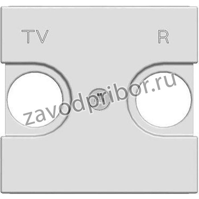 Накладка для TV-R розетки 2мод. Zenit серебристый ABB 2CLA225080N1301