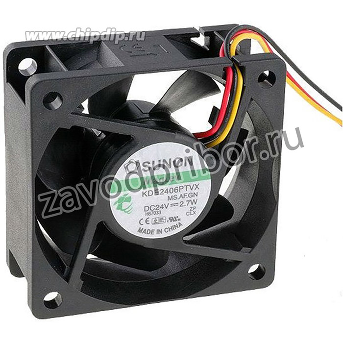 Вентилятор Sunon KDE2406PTVX DC 24v 2.7W 3pin 60x25