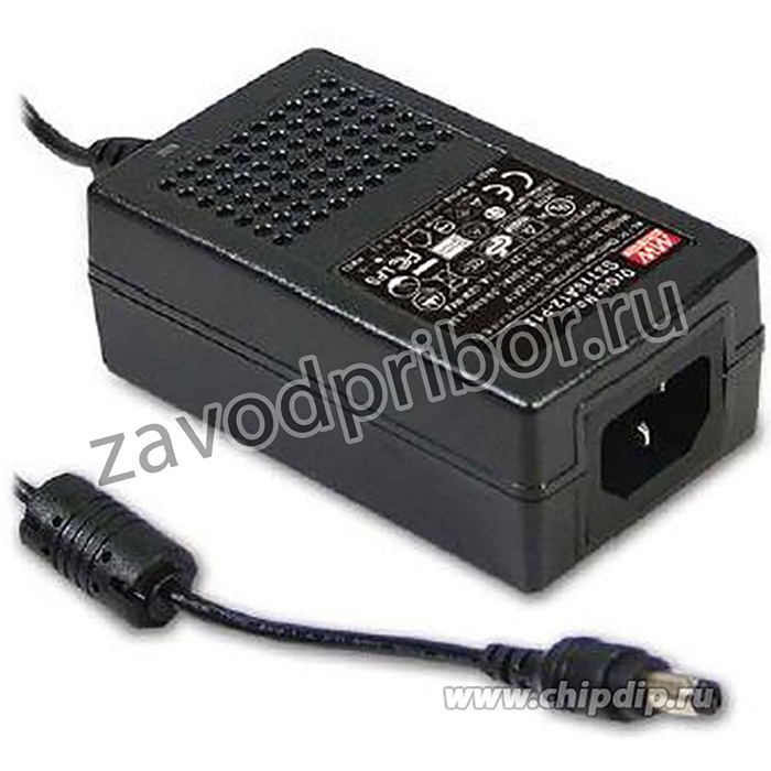 GST18A24-P1J, Блок питания: импульсный, 24ВDC, 0,75А, Вых: 5,5/2,1, 18Вт, 88%