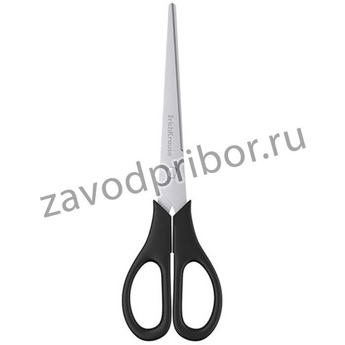 Ножницы ERICH KRAUSE "Standard", 190 мм, черные, в картонной упаковке с европодвесом, 21881