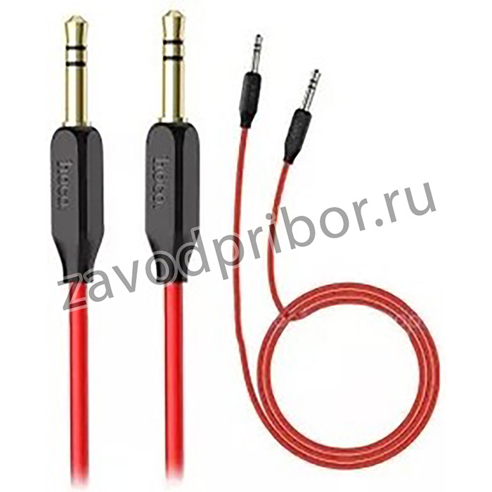 HOCO HC-79293 UPA11/ AUX аудио кабель/3.5 mm jack - 3.5 mm jack/ 1m/ позолоченные контакты/ Black