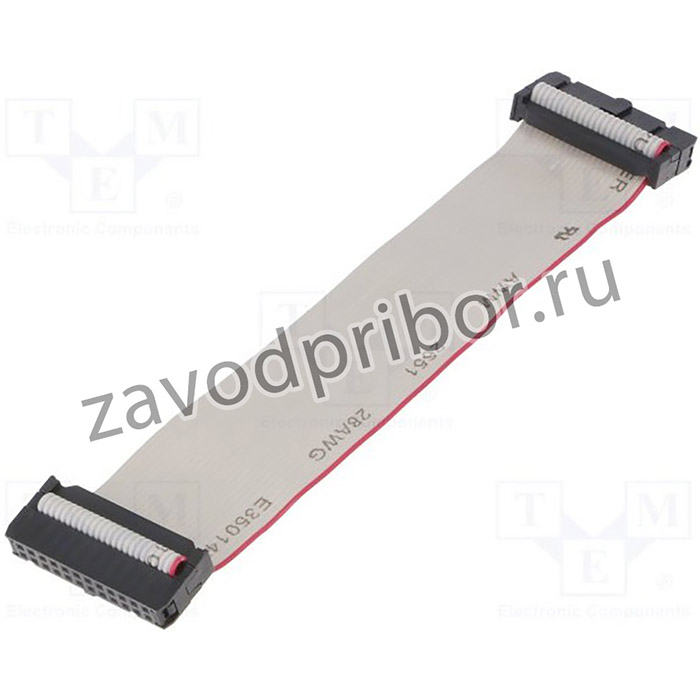 FC24600-S, Шлейф с разъемами IDC, 24x28AWG, Ш.шлейфа: 1,27мм, 0,6м