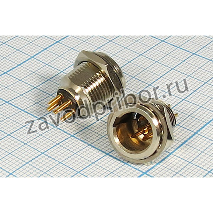Разъем микрофонный miniXLR вилка, контакты 5P, монтаж на блок, B8.5, MC805-5P