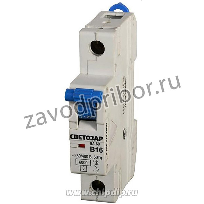 SV-49051-63-B, СВЕТОЗАР 1-полюсный,63 A "B"откл. сп., 6 кА, 230/400В, Автоматический выключатель (SV-49051-63-B)