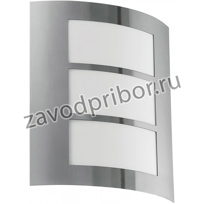 Eglo Светильник уличный настенный CITY, 1х60W (E27), нерж. сталь/пластик