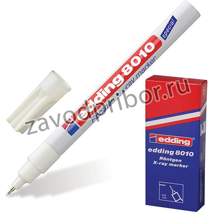 Маркер для рентгеновских пленок EDDING "8010", БЕЛЫЙ, 0,8 мм, круглый наконечник, на лаковой основе, E-8010/49