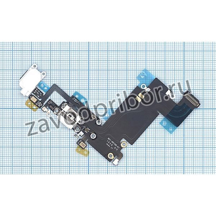 Шлейф разъема питания с аудио-разъемом для iPhone 6S Plus черный