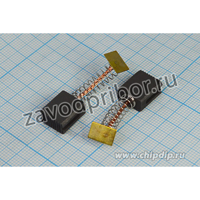 щетка для двигателей 6x10x14 №509 для STERN CS 160 1200Wt, ДЩ099 двиг щетка\ 6,0x11x13\пруж/пятак 6x9\\CS 160 1200W; двиг щетка\ 6,0x11x13\