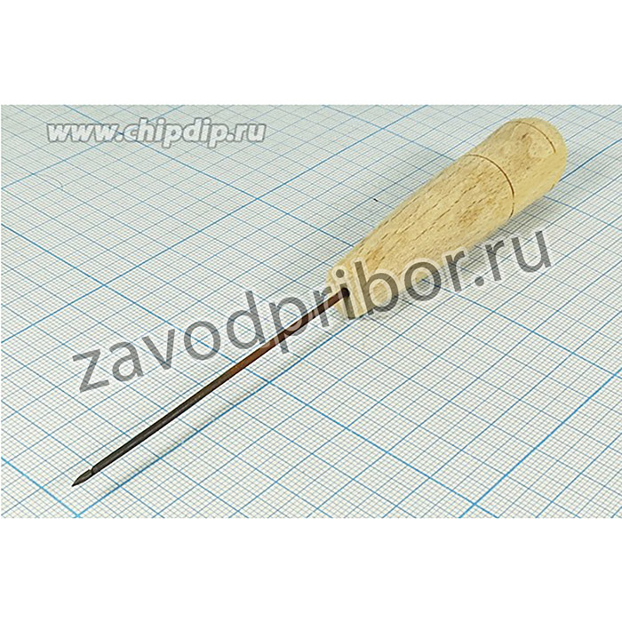 Шило с крючком\d1,6x75\ деревянная ручка\; шило с крючком\d1,6x75\\\дер руч\