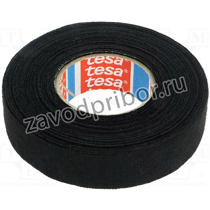 TESA-51608-19/15, Лента: тканевая, W: 19мм, L: 15м, Thk: 300мкм, Automotive, черный