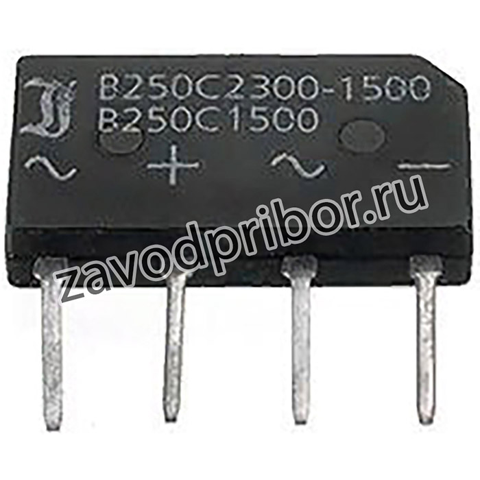 B500C1500B, Диодный мост: однофазный; Urmax: 1кВ; If: 1,5А; Ifsm: 50А; плоские