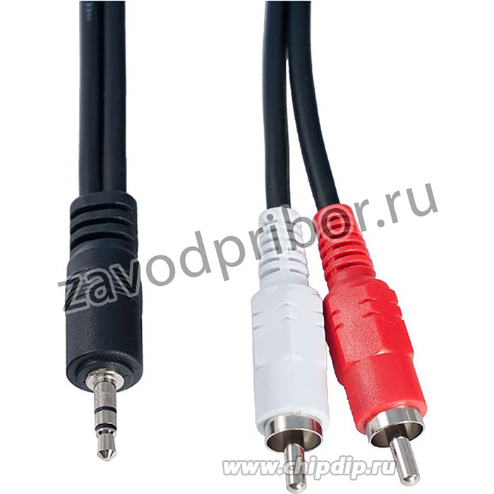 PL1061, Кабель Jack 3.5 mm вилка - 2xRCA вилка, стерео-аудио, 5 м