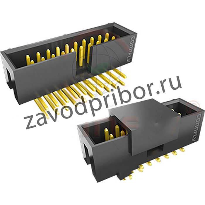 DS1013-08 RSIB (BH-8R) (IDC-08MR), Вилка 2,54мм 2x4, прямой угол на плату