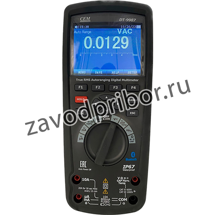 DT-9987 — профессиональный промышленный мультиметр TrueRMS с цветным ЖК-дисплеем TFT