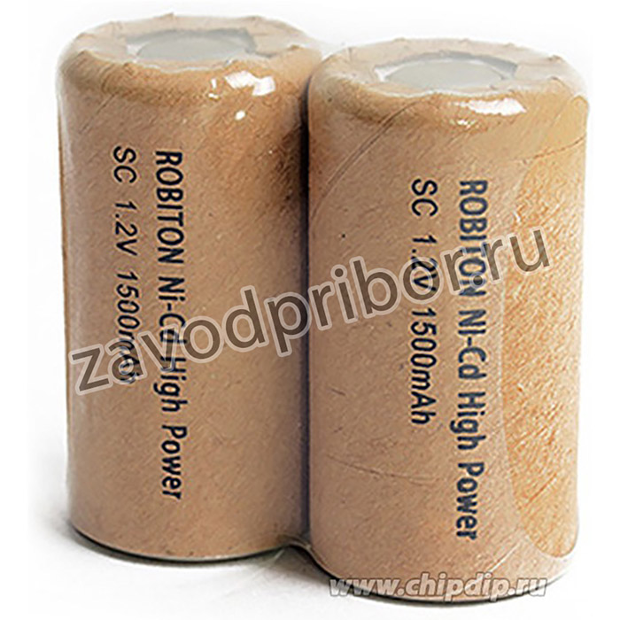 1500NCSC, Аккумулятор никель-кадмиевый Ni-Cd 1500mAh (1шт) 1.2В(23х43мм)