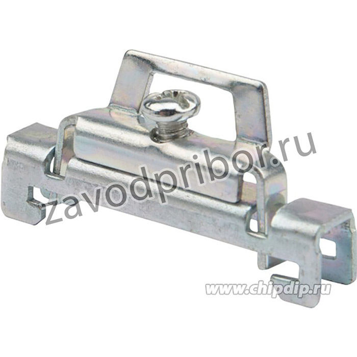 12-2902-10, Ограничитель на DIN-рейку (металл) 1 винт (пакет 10 шт/уп)