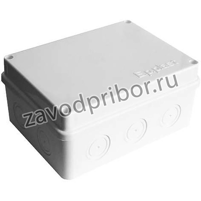 Коробка распределительная ОП 150х110х70мм IP54 10 выходов без гермовводов крышка на винтах бел. Epplast 215311