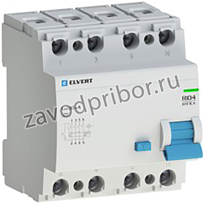 Elvert Устройство защитного отключения R10 4P 63А 30мА тип AC ELVERT R1043AC-63