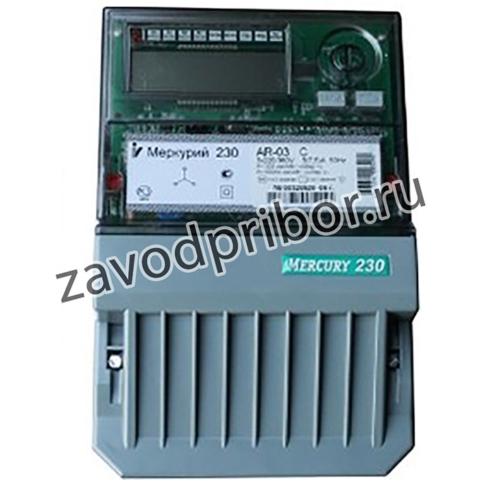 Электросчетчик Меркурий 230 AR-03 R 3*230/400В; 5(7,5)А; кл. т. 0,5S/1,0; 1 тариф; RS485; ЖКИ; 3 вин
