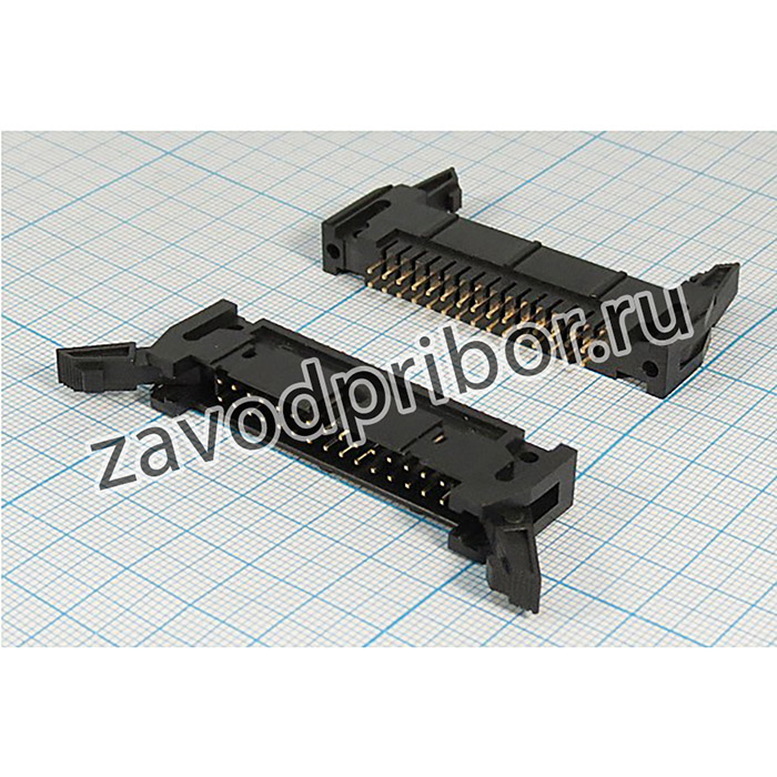 Разъем (IDC) IDCC-30MS вилка, шаг P2.54x2.54, контакты 30P, на плату, IDCC-30MS