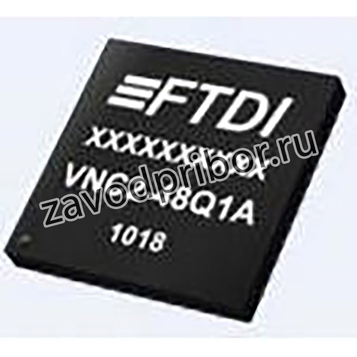 FT232HQ-TRAY, Интерфейс, USB-UART, FIFO, MPSSE, Hi-Speed, QFN48