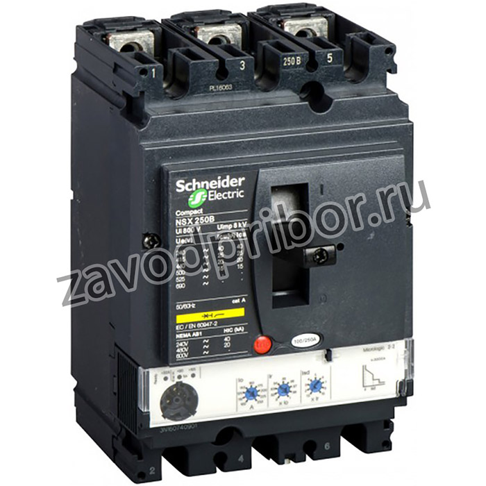 Schneider Electric Compact NSX 100B Автоматический выключатель Micrologic 2.2 100A 3P 3T