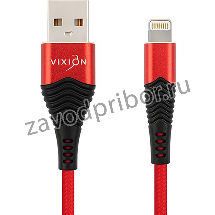 Кабель USB VIXION (K26i) для iPhone Lightning 8 pin 1м (красный)