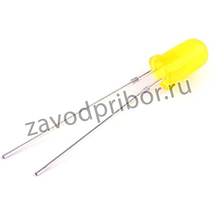 GNL-5013YD, Светодиод желтый 60° d=5мм 20мКд 590нМ (Yellow)