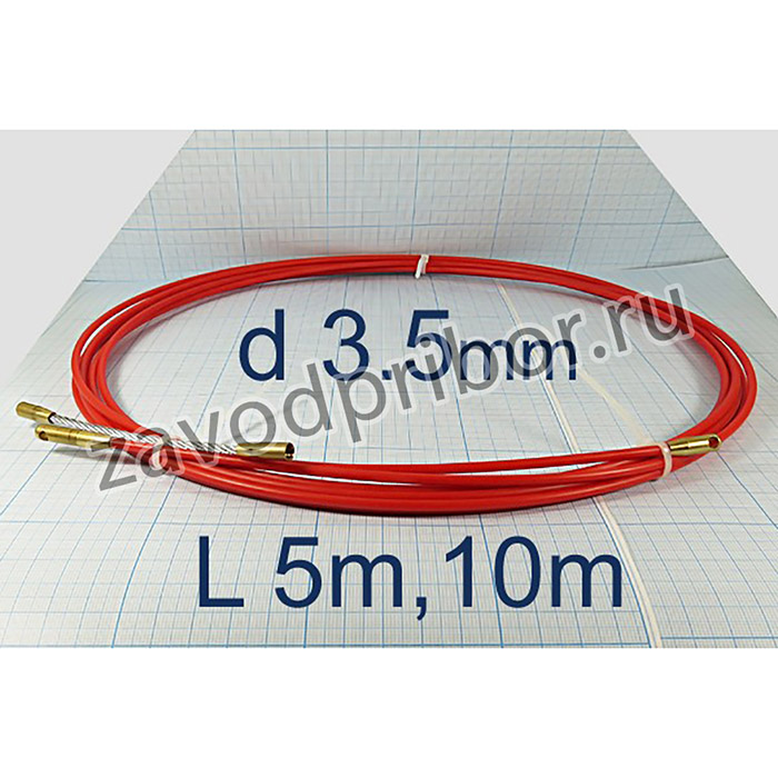 Протяжка кабельная, 10м, 3,5мм, 47-1010; Протяжка кабельная\10м\ 3,5мм\47-1010