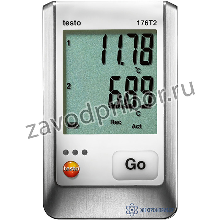 testo 176 T2 — 2х-канальный логгер данных температуры с разъемом для высокоточного внешнего зонда (Pt100)