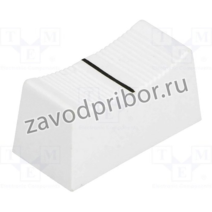 CS1/4A-WHE, Ручка: движок, Цвет: белый, 23x11x11мм, Мат-л: пластик