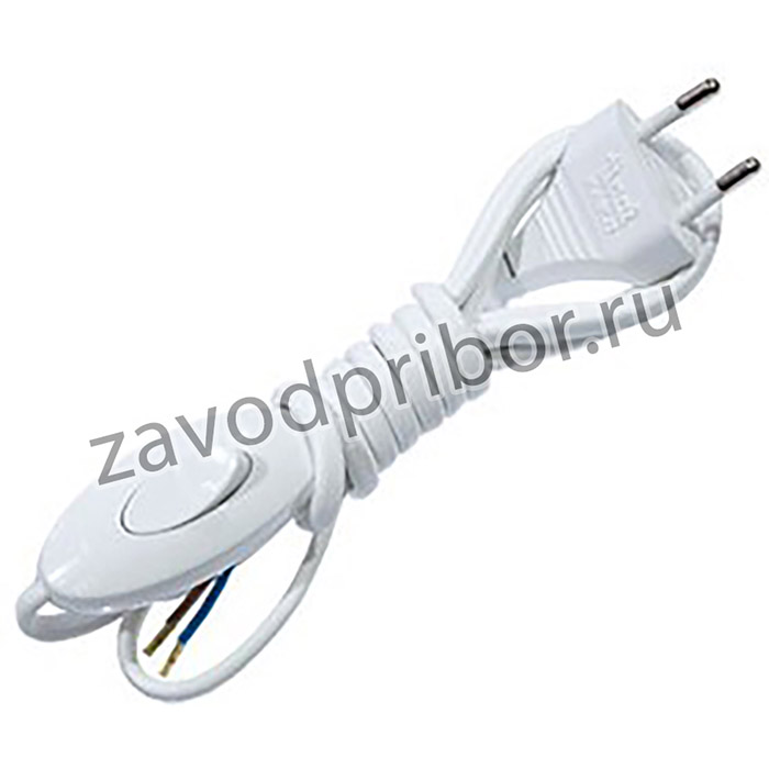 10026 ПЕРЕКЛЮЧАТЕЛЬ НА ШНУРЕ БЕЛЫЙ С ВИЛКОЙ