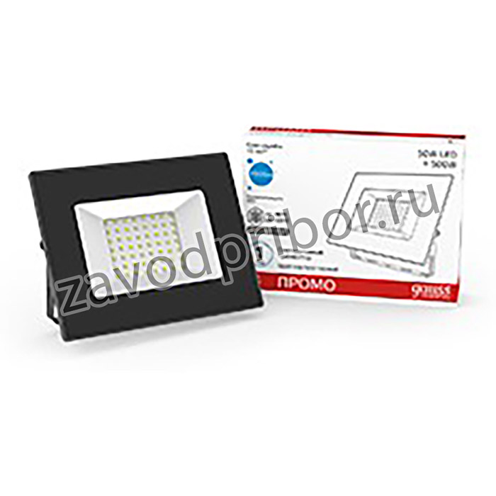 Прожектор светодиодный Elementary 50Вт 6500К 4500лм IP65 200-240В PROMO черн. Gauss 613100350P