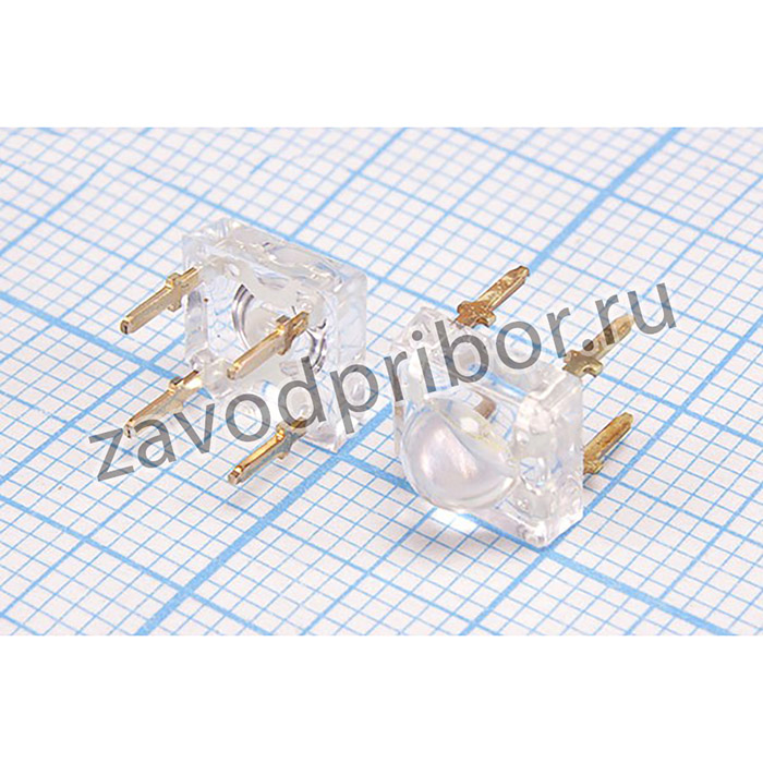 34-01/T4C-4PRB, Светодиод "Пиранья" белый 65° 4лм (White); СД 7,62x 7,62x 5,1\бел\ 4лм\ 65\пр\EL-34-01-T4C