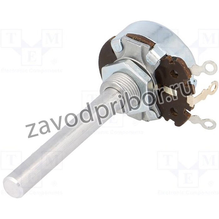 POT4W-2R5, Потенциометр: осевой, однооборотный, 2,5Ом, 4Вт, ±20%, 6мм, L: 50мм