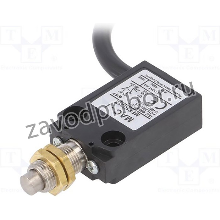MEP1G21Z, Концевой выключатель, толкатель d8мм, NO + NC, 5А, макс.240ВAC