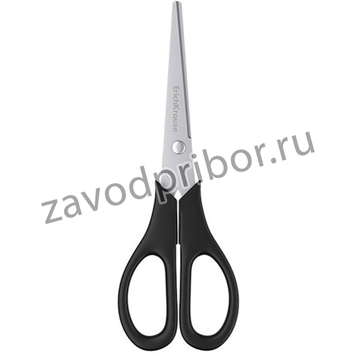 Ножницы ERICH KRAUSE "Standard", 170 мм, черные, в картонной упаковке с европодвесом, 14861