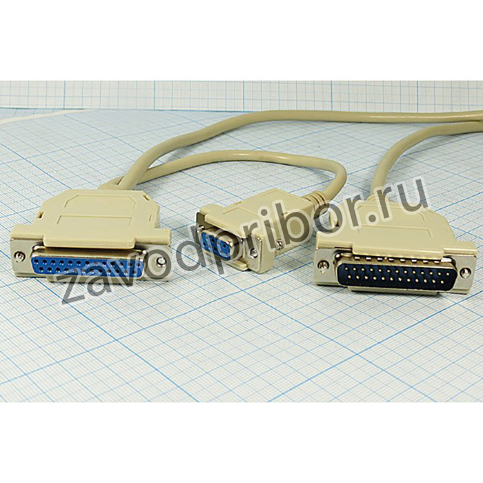 Шнур компьтерный модем-универсальный DB25F-DB9F-DB25M, № 3119 шнур гн DB25F-гн DB9F-штDB25M\1,8м\\; шнур гн DB25F-гн DB9F-штDB25M\1,8м\\