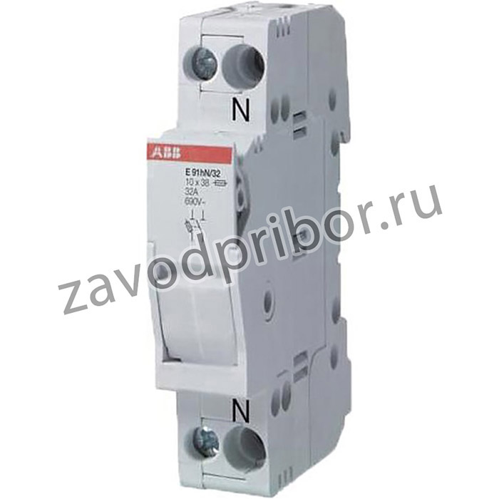 E91N/32, DIN RAIL FUSE HOLDER, 1P+N, 32A, 600V