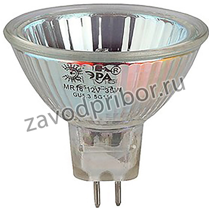 Лампочка галогенная ЭРА GU5.3-MR16-35W-12V-CL GU5.3 35Вт софит теплый белый свет Б0051797