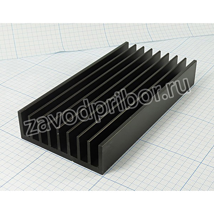Радиатор охлаждения 150x 75x 25, F24, Al, черный, BLA148-150; охладитель 150x 75x 25\F24\\Al\ чер\BLA148-150\