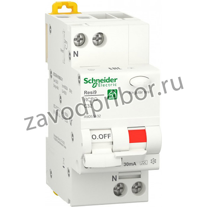 Schneider Electric RESI9 Автоматический выключатель дифференциального тока (ДИФ) 1P+N С 32А 6000A 30мА тип A